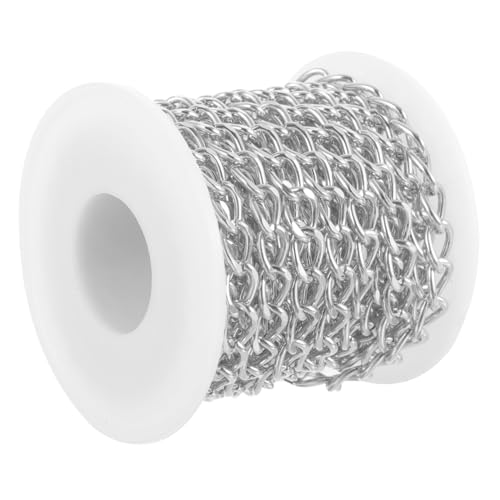 EXAOMBLE Metallkette Schmuckbastelset Silberfarbene DIY Gliederkette für Halsketten Armbänder Taschen Griff Vielseitig Schmuckzubehör für Kreative Schmuckherstellung und Bastelideen von EXAOMBLE