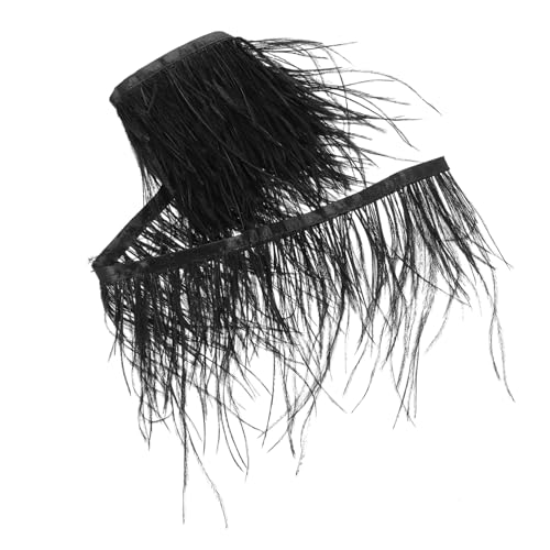 EXAOMBLE Ostrich Plume Trim für Kleidung Bastelarbeiten Dekoration Vielseitige Federborte für DIY Projekte Hochzeitsdeko Kostüme Weich Leicht zu Handhaben Erhältlich von EXAOMBLE