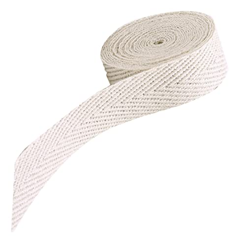 EXAOMBLE Reines Baumwoll Twillband Breit Weiches Langlebiges Geschenkverpackungsband für DIY Handarbeiten Scrapbooking Partydeko und Bastelprojekte von EXAOMBLE
