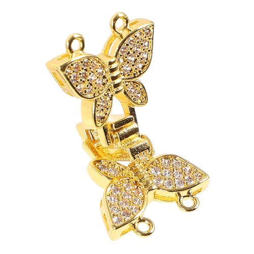 EXAOMBLE Schmuckverschluss mit Einzigartigem Design Goldene Butterfly Kette für DIY Armbänder und Langlebig für Schmuckkreationen von EXAOMBLE