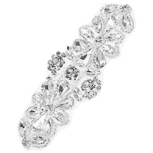 EXAOMBLE Strass Applikation für Hochzeiten Silberner Gürtel Applikationspatch für Brautkleider und Festliche Anlässe Vielseitig Einsetzbar für Kleidung und Accessoires EXAOMBLE Strass Applikation für Hochzeiten Silberner Gürtel Applikationspatch für Brautkleider und Festliche Anlässe Vielseitig Einsetzbar für Kleidung und Accessoires von EXAOMBLE