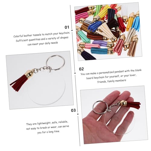 EXAOMBLE Teiliges Acryl Schlüsselanhänger Bastelset mit Ringen und Lederquasten Leichte DIY Anhänger für Personalisierte Schlüsselanhänger Taschenanhänger Langlebig und Vielseitig für EXAOMBLE Teiliges Acryl Schlüsselanhänger Bastelset mit Ringen und Lederquasten Leichte DIY Anhänger für Personalisierte Schlüsselanhänger Taschenanhänger Langlebig und Vielseitig für von EXAOMBLE