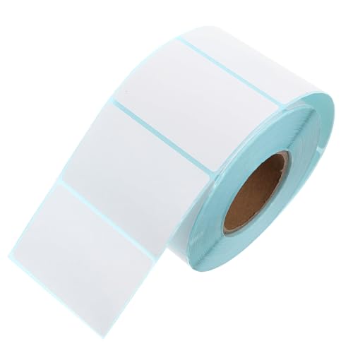 EXAOMBLE Thermopapier Etikettenrolle Selbstklebend Wasserfestes Direct Thermal Label für Labeldrucker Vielseitig Beschriftbar für Haushalt Büro Küche und Versand von EXAOMBLE