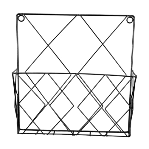 EXAOMBLE Wandregal Magazinhalter Multifunktional Wandorganizer für Zeitungen Bücher Robuster Eisenrahmen Minimalistisches Design Raumdekoration von EXAOMBLE
