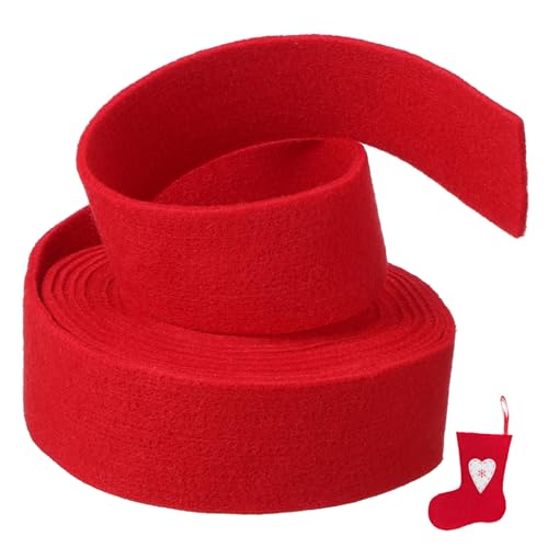 EXAOMBLE Wollfilzband Rot DIY Bastelmaterial für Weihnachtsdekoration Applikationen und Kränze Langlebig für Kreative Projekte EXAOMBLE Wollfilzband Rot DIY Bastelmaterial für Weihnachtsdekoration Applikationen und Kränze Langlebig für Kreative Projekte von EXAOMBLE