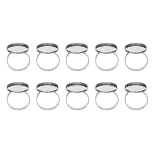 10 Stücke Ring Rohlinge Ringschiene Ringrohling Basen Verstellbar Ring Klebeplatte Ring Tablett Lünette für DIY Fingerringe Basteln Schmuck Herstellung 20mm 10 Stücke Ring Rohlinge Ringschiene Ringrohling Basen Verstellbar Ring Klebeplatte Ring Tablett Lünette für DIY Fingerringe Basteln Schmuck Herstellung 20mm von EXCEART