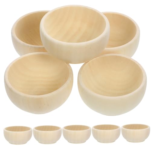 10Stücke DIY Holzschalen Unvollendete Holzschalen für Handwerk und Dekoration für Malerei und Projekte 10Stücke DIY Holzschalen Unvollendete Holzschalen für Handwerk und Dekoration für Malerei und Projekte von EXCEART
