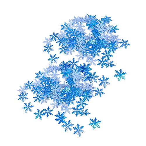 1200 Stücke Schneeflocken Konfetti Glitzer Streudeko Streuteile Hochzeit Tischdeko für Geburtstag Silvester Neujahr Valentinstag Bachelorette Party Dekoration (Zufällig) von EXCEART