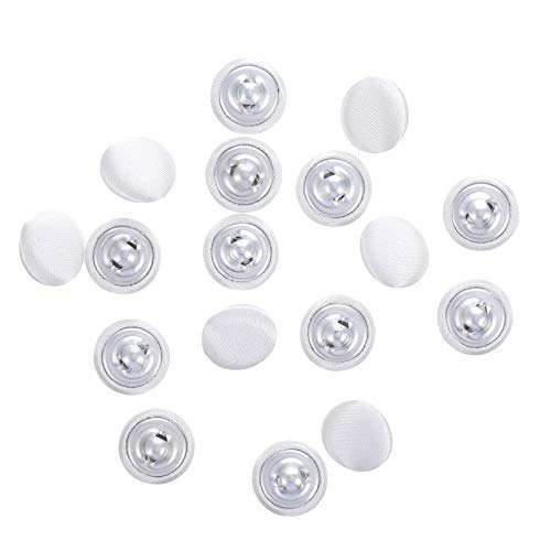 15 STK. Mit Stoff Bezogene Satin-Knöpfe mit Metallhaken Kleidung Dekorativer Knopfersatz für DIY-Nähen Und Basteln (12 5 Mm) von EXCEART