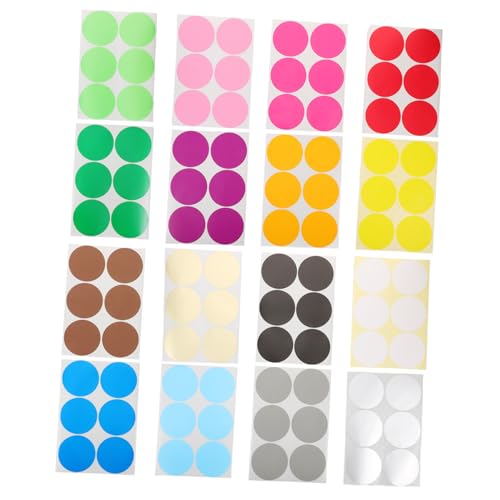 16 Blatt Kreis-punkt-aufkleber, Runde Codierungsetiketten, Klebrige Punkt-aufkleber, Umschlag-versiegelungsaufkleber Für Büro, Klassenzimmer, Planer, Scrapbook-zubehör, 80 Mm 16 Blatt Kreis-punkt-aufkleber, Runde Codierungsetiketten, Klebrige Punkt-aufkleber, Umschlag-versiegelungsaufkleber Für Büro, Klassenzimmer, Planer, Scrapbook-zubehör, 80 Mm von EXCEART