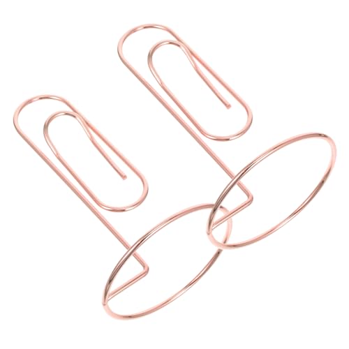 2 Stück Goldene Metall Kartenhalter Elegante und Foto Clip Organizer für Büro Tischkarten Visitenkarten und Memo Halter Multifunktional und Tragbar Roségold von EXCEART