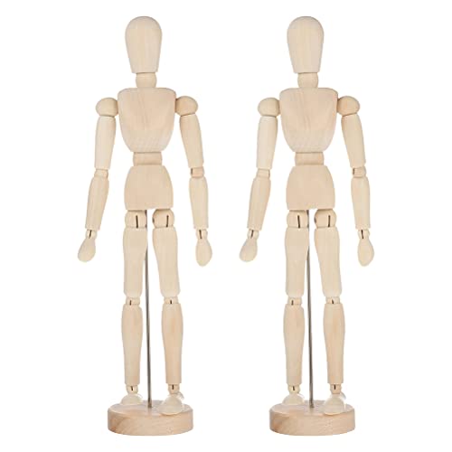 EXCEART 2 stücke DIY Gelenkpuppe Verzierung Holzgelenkpuppe Statue Ornamente Mannikin von EXCEART