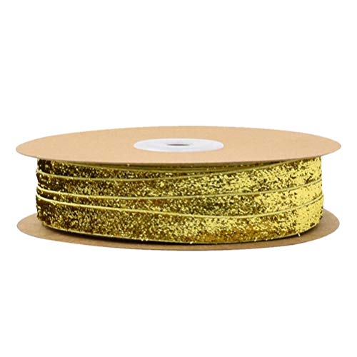 20 Meter Schleifenband Samtband Zierband Verpackungsband Geschenkband Schmuckband für Haarschmuck Kleidung Deko DIY Schleife Bogen Hochzeit Tischdeko 1cm Golden 20 Meter Schleifenband Samtband Zierband Verpackungsband Geschenkband Schmuckband für Haarschmuck Kleidung Deko DIY Schleife Bogen Hochzeit Tischdeko 1cm Golden von EXCEART