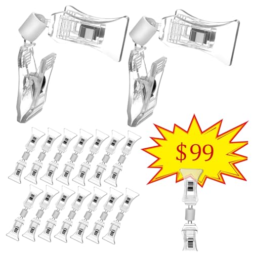 20Stücke Doppelseitige Clips Transparente Schilderklammern für Preisschilder und Warenpräsentation Stabil für Vielseitige Anwendungen 20Stücke Doppelseitige Clips Transparente Schilderklammern für Preisschilder und Warenpräsentation Stabil für Vielseitige Anwendungen von EXCEART