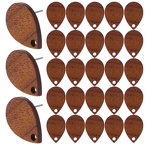 EXCEART 30stücke Holz Ohrstecker Earring Posts Für Diy Schmuckherstellung Kreative Ohrringe Zubehör Geometrische Ohrpins Aus Holz Für Individuelle Ohrringe Und Ohrschmuck von EXCEART