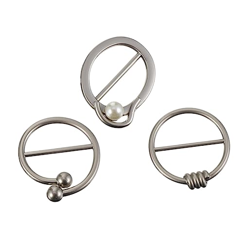 EXCEART Metallschnallen Mit Einzigartigem Design – 3 Stück Schalclips Und T-shirt-clips Modische Krawattenklammer Für Damen Ideal Für Veranstaltungen von EXCEART