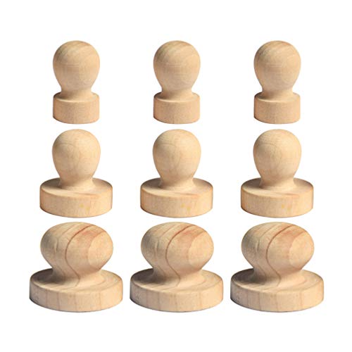 5 Stücke Holz Stempel Griff Runde Holz Stempel Basteln DIY Scrapbooking Stempel Machen Material (Gemischte Größe) von EXCEART