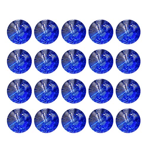 50Pcs Mini Klare Kristall Strass Knöpfe Nähen Befestigungsknöpfe Dekorative Knöpfe für DIY Handwerk Nähen Kleidung Scrapbooking 1Cm (Blau) von EXCEART