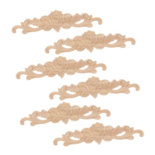 6Stücke Holzapplikationen Rosen Unbemalt für Möbel Dekoration Vielseitig Einsetzbare Ornamente für Betten Türen und Schränke Massivem Gefertigt DIY Freundlich 6Stücke Holzapplikationen Rosen Unbemalt für Möbel Dekoration Vielseitig Einsetzbare Ornamente für Betten Türen und Schränke Massivem Gefertigt DIY Freundlich von EXCEART