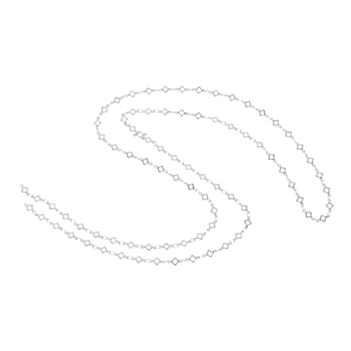 EXCEART 1 Kupferkette Kupfer Schmuck Kette Ketten Zur Schmuckherstellung Schmuckkette Für Halskette Halskettenketten Für Die Schmuckherstellung Hohlschmuckkette Schmuckzubehörkette Silver von EXCEART
