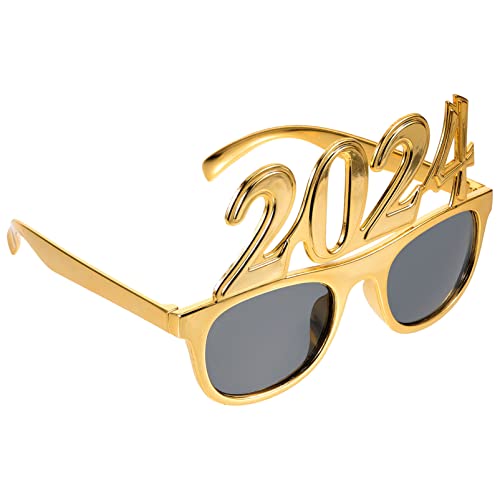 EXCEART 1 Paar Jahreskonferenz Von Digital Eye Lustige Brille Weihnachtssonnenbrille Abschlussbrille 2024 Neuheitsbrille 2024 Party-brillen-requisiten Plastik Abschlussball Neujahrsvorräte von EXCEART