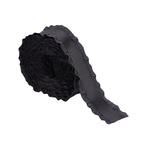 EXCEART 1 Rolle Rüschenband seidenband ribbon ziehschleifenband partydeko einschulung dekoration party Verpackungsband Bänder zum Geburtstag Band für DIY Partybänder Polyester Black EXCEART 1 Rolle Rüschenband seidenband ribbon ziehschleifenband partydeko einschulung dekoration party Verpackungsband Bänder zum Geburtstag Band für DIY Partybänder Polyester Black von EXCEART