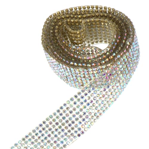 EXCEART 1rolle Selbstklebendes Strassband Glitzernde Rhinestone Wraps Für Hochzeiten Kostüme Diy Dekorationen Kristall Banding Für Gürtel Handyhüllen Und Mehr von EXCEART
