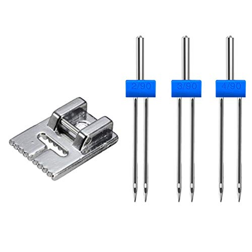 EXCEART 1 STK Nähmaschine Druckfuß Doppel Nadel Zwillingsnadel Doppelnadel Nähmaschinenfuß Nähmaschinen-nähfuß Nähmaschinenwerkzeuge Twin-Stretch-Nadel Flickzeug Multifunktion von EXCEART