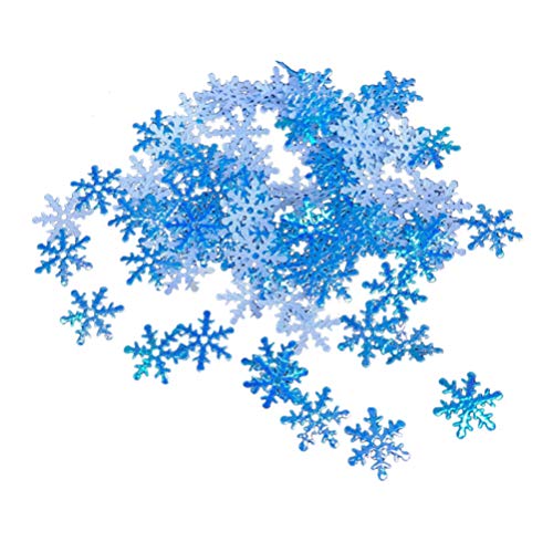 1 Satz 1200 Stück Schneeflocke Konfetti Weihnachten Weiß Blau Winter Konfetti Schnee Konfetti Schneeflocken Kuchen Tisch Konfetti Schneeflocke Dekorationen (2 cm 300 + 1 5 cm 300 von EXCEART