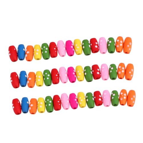 EXCEART 1 Satz Bunte Perlen Selber Machen Kleines Gold Halskette Schmuck Bastelmaterial Für Bastelsets Für Bunte Holzperlen Armbandperlen Produkt Aus Holz Colorful 100 Stück von EXCEART
