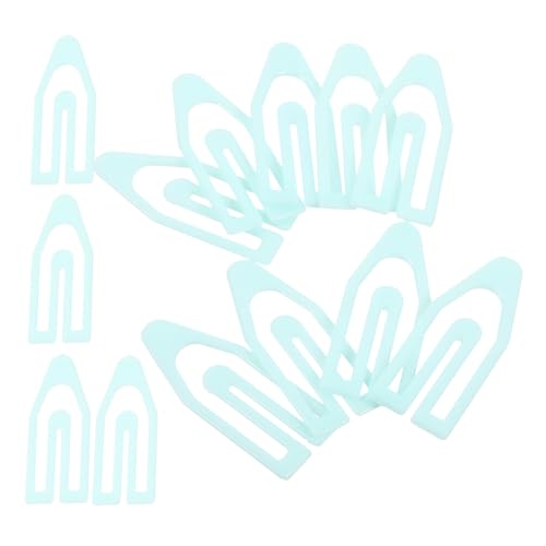 EXCEART 1 Satz Geformte Büroklammer Büroartikel Büromaterial Cartape Praktische Büroklammern Folders P-clips Beutelklammern Kleine Plastikklammern Kleine Papierklammer Sky-blue 60 Stück von EXCEART