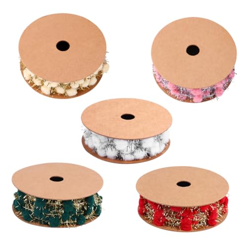 EXCEART 1 Satz Glitzer-ball-band Geschenkband Christbaumkugeln Dekorieren Dekorationszubehör Glitzerndes Goldband Wickelband Dekoratives Band Christbaumschmuck Textil- 5 Stück von EXCEART