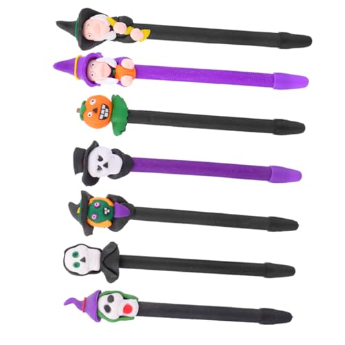 EXCEART 1 Satz Halloween-schleim-kugelschreiber Kürbis Kugelschreiber Halloween-kugelschreiber Kugelschreiber Süßer Kugelschreiber Cartoon-stift Polymer-ton 7 Stück von EXCEART