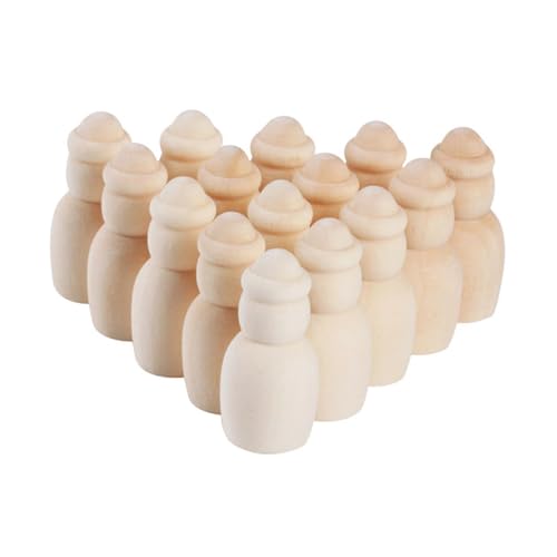 EXCEART 1 Satz Holzpuppe Bemalen Für Kinderspielzeug Holzspielzeug Abwaschbare Farbe Für Basteln Für Diy-doodle-holzchip Diy-doodle-handwerk Hölzern 20 Stück von EXCEART