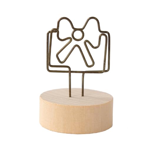 EXCEART 1 Satz Notizclip-kartenhalter Aus Holz Bürodekorationen Office Desk Accessories Holzdekor Bürogadges Büroartikel Beachten Sie Den Halter Nachrichtenhalter Memohalter 4 Stück von EXCEART