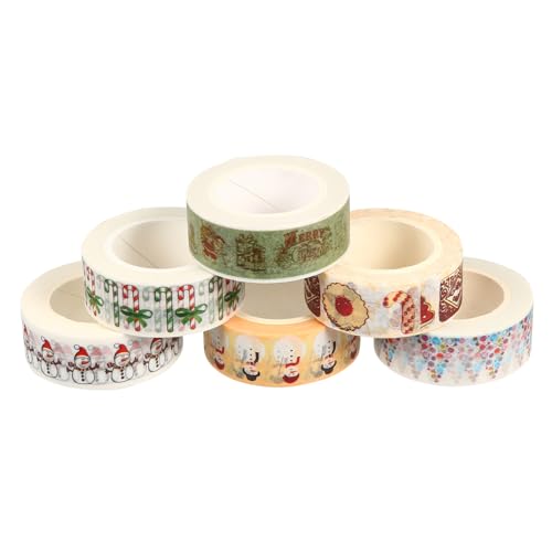 EXCEART 1 Satz Papierbanddekoration Dekorationen Weihnachtsband Scrapbooking Tape Party Weihnachten Weihnachtsdeko Heimwerkerbedarf Für Handkonto Papier Klebeband 6 Stück EXCEART 1 Satz Papierbanddekoration Dekorationen Weihnachtsband Scrapbooking Tape Party Weihnachten Weihnachtsdeko Heimwerkerbedarf Für Handkonto Papier Klebeband 6 Stück von EXCEART