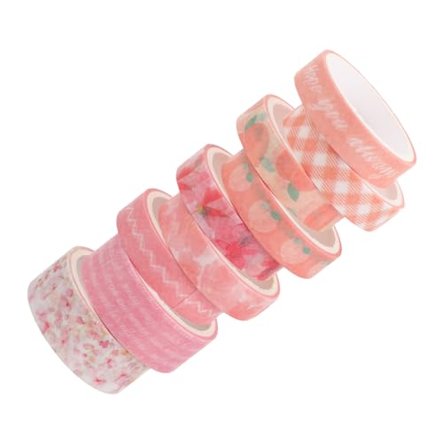 EXCEART 1 Satz Peach Sticker Tape Ästhetisch Farben Lieferungen Junk-journal-zubehör Farbig Geschenkverpackungsband Mehrzweck-washi-tape Washi Diy Bastelband Papier 9rollen EXCEART 1 Satz Peach Sticker Tape Ästhetisch Farben Lieferungen Junk-journal-zubehör Farbig Geschenkverpackungsband Mehrzweck-washi-tape Washi Diy Bastelband Papier 9rollen von EXCEART