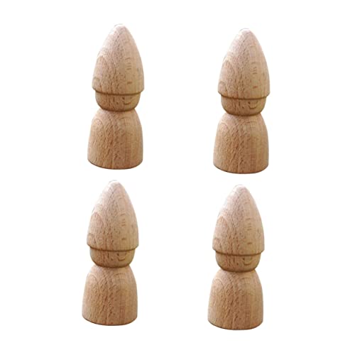 EXCEART 1 Satz Puppenspielzeug Basteln Für Bausatz Dinge Zu Malen Bastelsets Für Kinderspielzeug Leere Holzpuppe Malen Selber Machen Holzfiguren Hölzern 4 Stück von EXCEART
