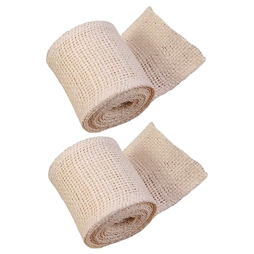 EXCEART 1 Satz Sackleinenrolle Stoff Verpackungsband Dekorationen Hochzeit Sackleinenband Streifen Dekorationsband Paketband Dekoratives Band Schleife Wickelband Beige Leinen- 2rollen EXCEART 1 Satz Sackleinenrolle Stoff Verpackungsband Dekorationen Hochzeit Sackleinenband Streifen Dekorationsband Paketband Dekoratives Band Schleife Wickelband Beige Leinen- 2rollen von EXCEART