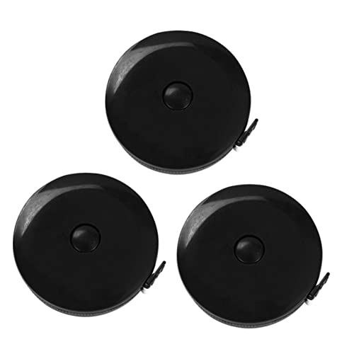 EXCEART 1 Satz Schwarzes Einziehbares Klebeband Schneidermaßband Mini Maßband Langlebiges Maßband Kompaktes Maßband Schlüssel Messung Maßband Aus Stoff Nähen Lineal Messen Black 3 Stück von EXCEART