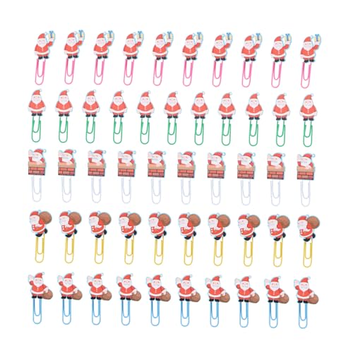 EXCEART 1 Satz Weihnachts-büroklammer Bookmark Buch Marker Dekoration Klips Weihnachtsmann Büroklammern Weihnachten Seitenmarkierung Beachten Büroklammern Hölzern Colorful 50 Stück EXCEART 1 Satz Weihnachts-büroklammer Bookmark Buch Marker Dekoration Klips Weihnachtsmann Büroklammern Weihnachten Seitenmarkierung Beachten Büroklammern Hölzern Colorful 50 Stück von EXCEART