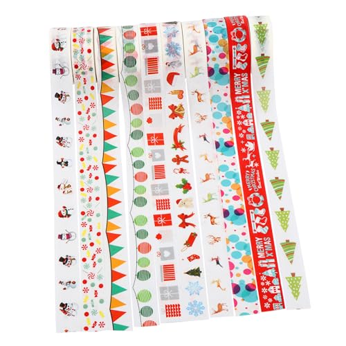 EXCEART 1 Satz Weihnachts-washi-tape Dekoration Urlaub Weihnachtsband Gold Dekorativ Weihnachten Weihnachtsdeko Aufkleber Für Geschenkverpackungen Notebook-klebeband- Papier 10 Stück EXCEART 1 Satz Weihnachts-washi-tape Dekoration Urlaub Weihnachtsband Gold Dekorativ Weihnachten Weihnachtsdeko Aufkleber Für Geschenkverpackungen Notebook-klebeband- Papier 10 Stück von EXCEART