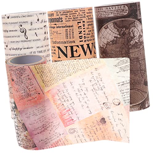 EXCEART 1 Schachtel Vintage Zeitungsband Müll Zeitschrift Weiß Bausatz Klebeband kinderzimmerdeko room decoration geschenkeband Scrapbooking-Bänder Notizbuchbänder Japanisches Papier EXCEART 1 Schachtel Vintage Zeitungsband Müll Zeitschrift Weiß Bausatz Klebeband kinderzimmerdeko room decoration geschenkeband Scrapbooking-Bänder Notizbuchbänder Japanisches Papier von EXCEART