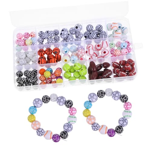 EXCEART 1 Set Acryl-sportperlen: Fußball-basketball-rugby-anhänger Für Armbänder Und – Lose Sportperlen, Zubehör Zur Schmuckherstellung EXCEART 1 Set Acryl-sportperlen: Fußball-basketball-rugby-anhänger Für Armbänder Und – Lose Sportperlen, Zubehör Zur Schmuckherstellung von EXCEART