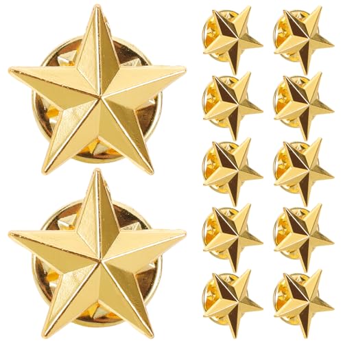 EXCEART 1 Set Stern-Anstecknadel: Goldene Sternbrosche mit Schmetterlingsverschluss – Fünfzackiges Abzeichen – Patriotisches Abzeichen für Herrenanzüge, Hemden und Hüte – Anstecknadel für den EXCEART 1 Set Stern-Anstecknadel: Goldene Sternbrosche mit Schmetterlingsverschluss – Fünfzackiges Abzeichen – Patriotisches Abzeichen für Herrenanzüge, Hemden und Hüte – Anstecknadel für den von EXCEART
