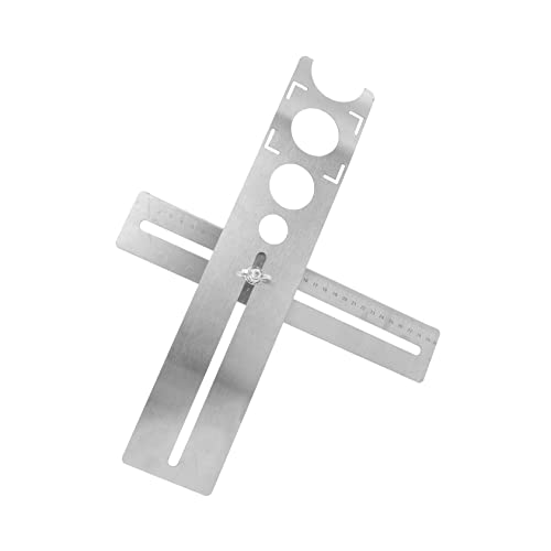 EXCEART 1 Stück Lochöffner Fliesen Locator werkzeug präzise Lochposition Kachel-Tool Bohrortung marmorbohrgerät Marmorbohrungen Flexibles Bohrloch-Ortungsgerät Rostfreier Stahl Silber von EXCEART