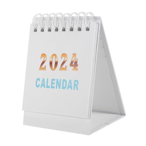 EXCEART 1 Tischkalender 2024 Wandkalender Papierkalender Kalender-Taschendiagramm Tischkalender 2023 tischkalender basteln schreibtischkalender staffelei deko Tageskalender Wohnkultur Weiß von EXCEART