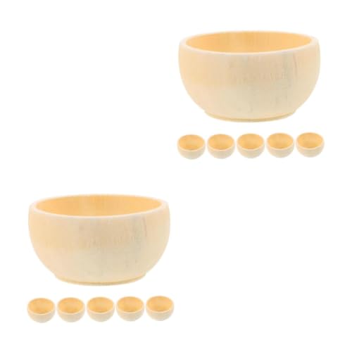 EXCEART 10 Stk. Unlackierte Holzschalen für Diy Bastelprojekte Unbemalte Holzschalen zur Kreativen Gestaltung für Kunst und Dekoration für Kleine Künstler EXCEART 10 Stk. Unlackierte Holzschalen für Diy Bastelprojekte Unbemalte Holzschalen zur Kreativen Gestaltung für Kunst und Dekoration für Kleine Künstler von EXCEART