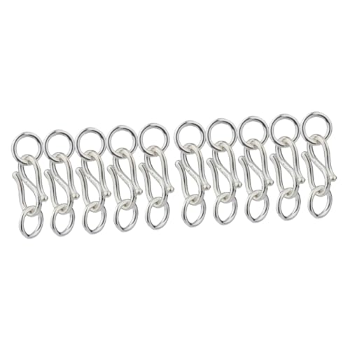 EXCEART 10 S-Haken-Armbandverschlüsse 925Er Silber Armband-Lanyard-Schmuckverschlüsse Und -Verschlüsse Für Die Schmuckherstellung EXCEART 10 S-Haken-Armbandverschlüsse 925Er Silber Armband-Lanyard-Schmuckverschlüsse Und -Verschlüsse Für Die Schmuckherstellung von EXCEART