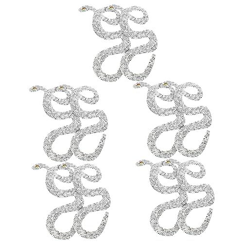 EXCEART 5 Sets Modische Aufnäher Zum Aufbügeln/aufnähen in Schlangenform Auf Der Rückseite Dekorative Bestickte Aufnäher Für Kleidungsstücke 2 Stück * 5 von EXCEART